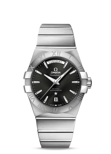 Omega Constellation Co-Axial 38 Day-Date Stainless Steel / Black